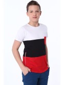 Dreifarbiges T-Shirt für Jungen NDZ4464 – Online-Shop – Boutique